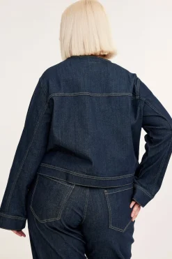 Lyhyt farkkutakki | Tumma denim | Naiset | Kappahl
