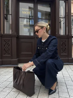 Lyhyt farkkutakki | Tumma denim | Naiset | Kappahl