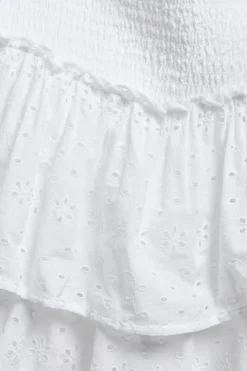 Lyhyt hame, broderie anglaise | Valkoinen | Lapset | Kappahl
