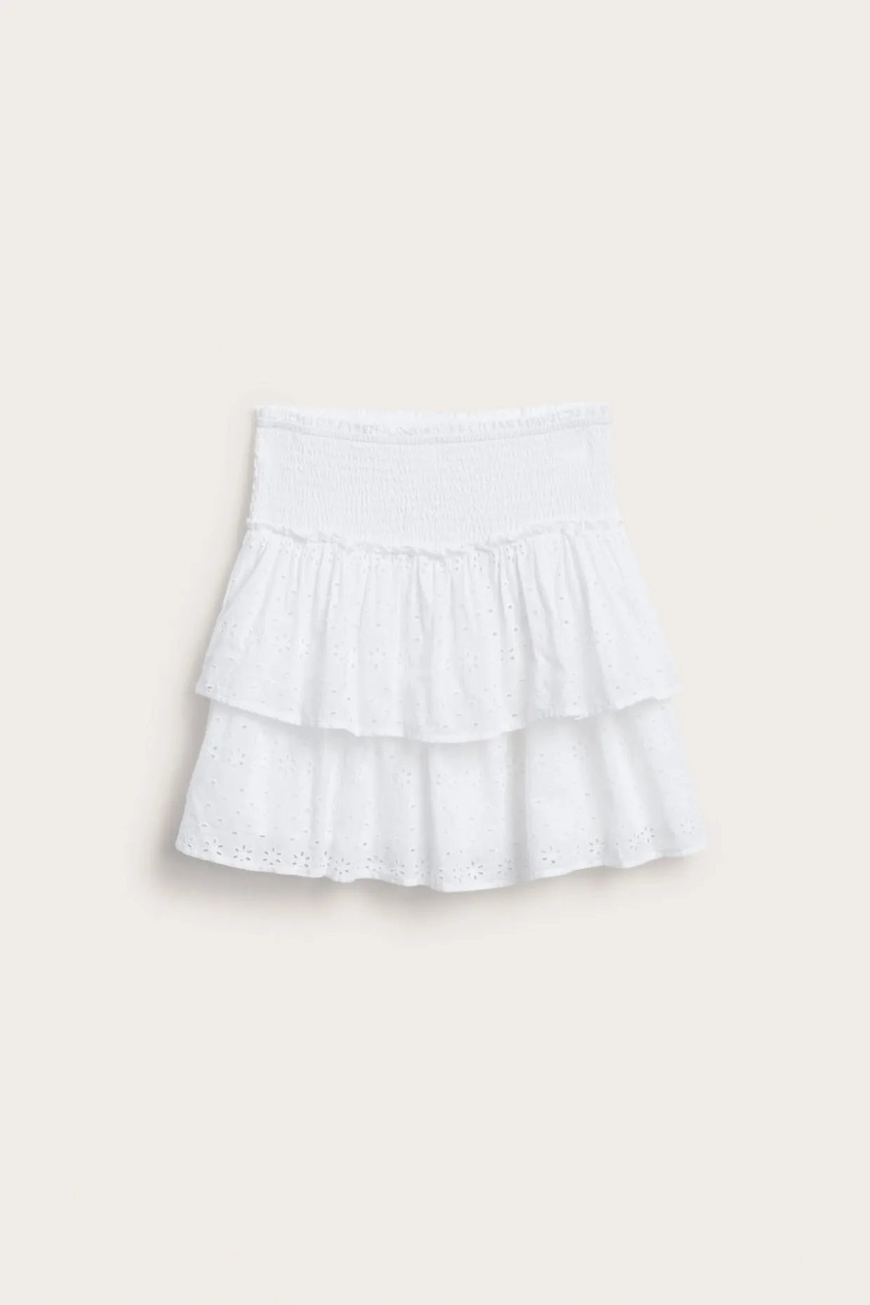 Lyhyt hame, broderie anglaise | Valkoinen | Lapset | Kappahl