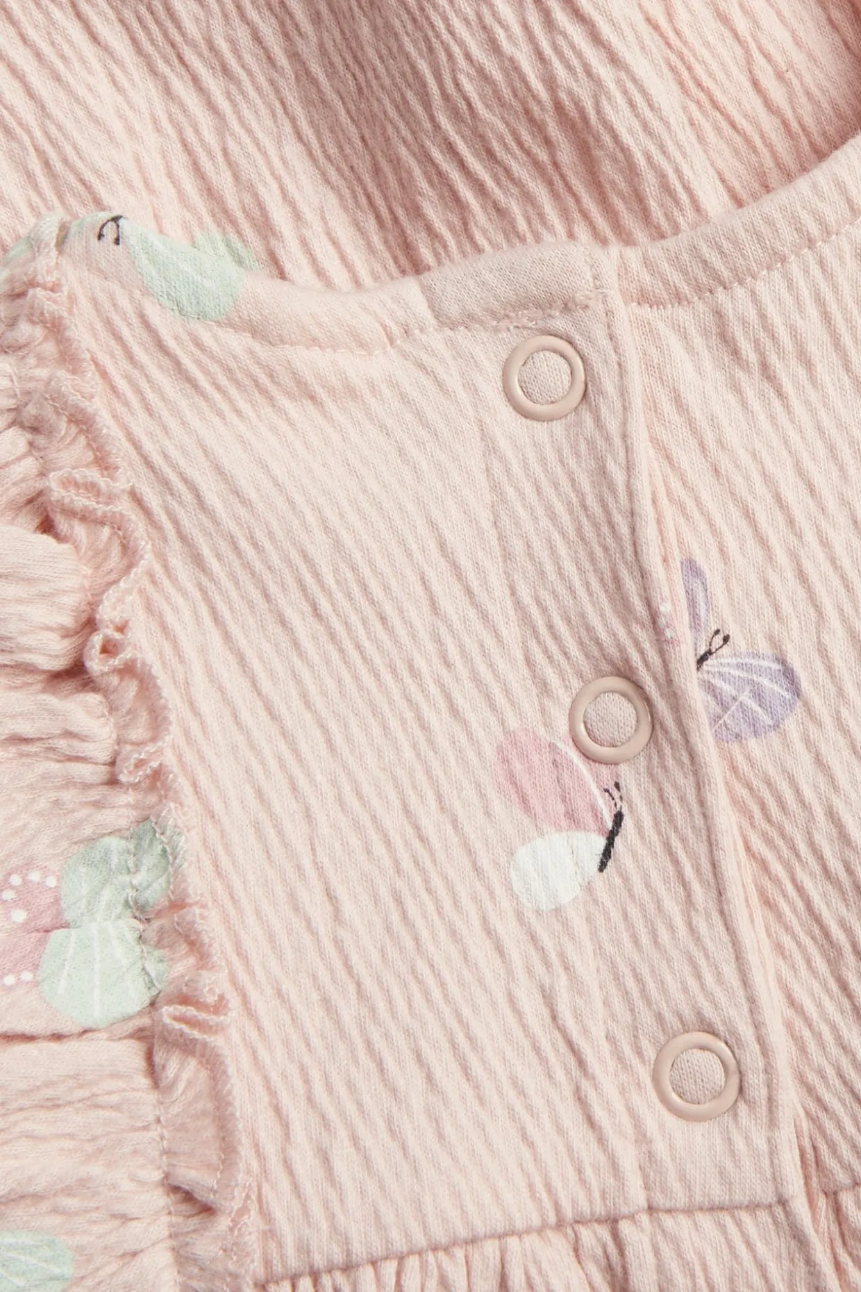 Lyhythihainen perhoskuvioinen mekko | Pinkki | Vauvat | Kappahl