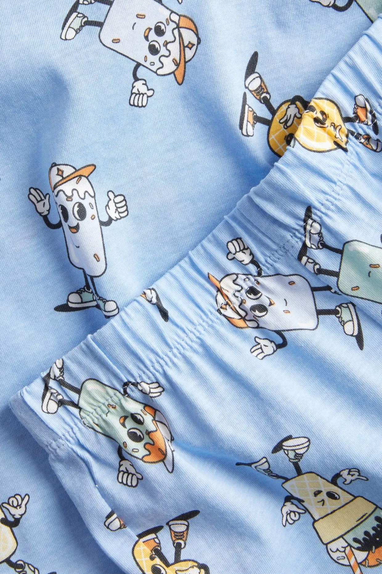 Lyhythihainen puuvillapyjama | Vaaleansininen | Lapset | Kappahl