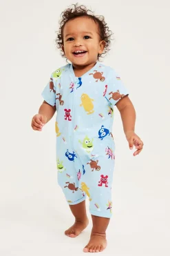 Lyhythihainen pyjama Babblarna | Vaaleansininen | Vauvat | Kappahl