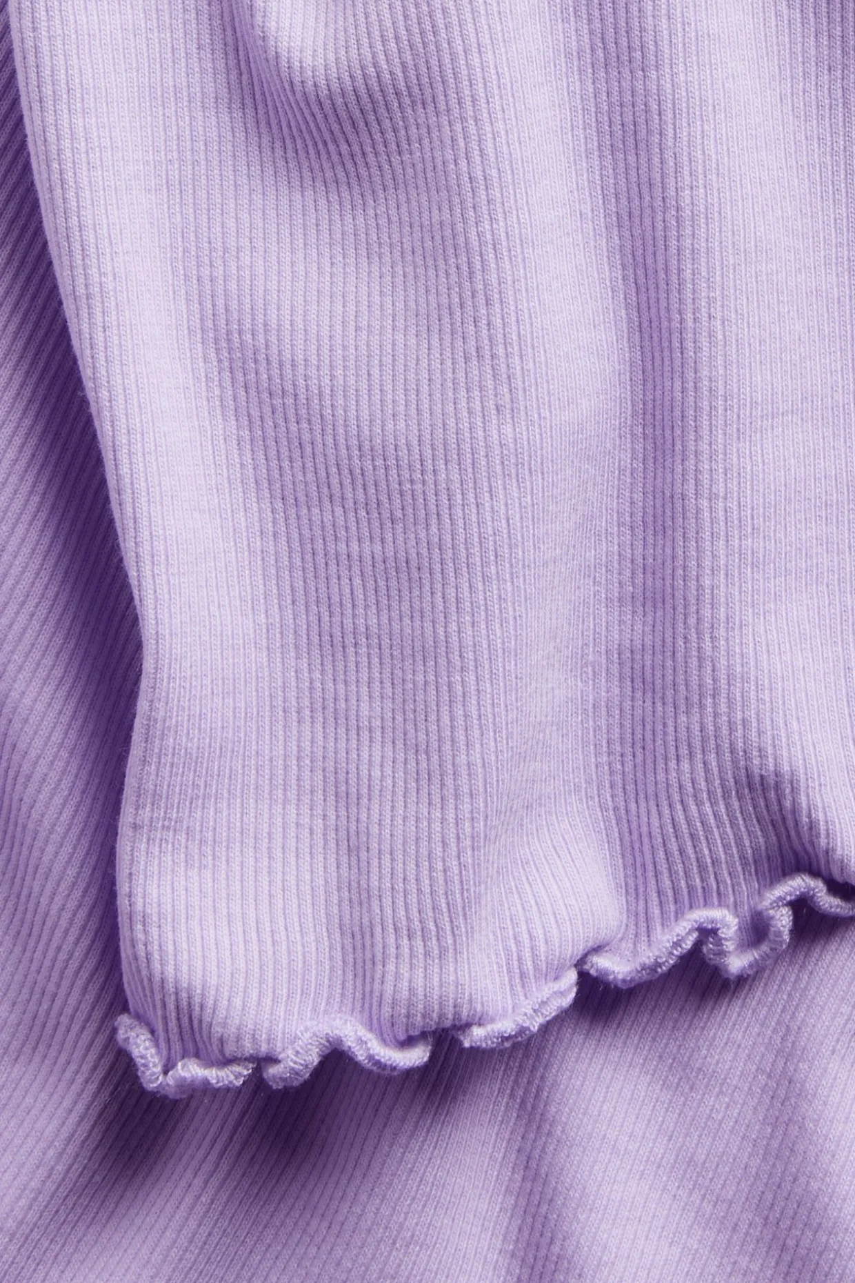 Lyhythihainen ribattu paita | Vaaleanvioletti | Lapset | Kappahl