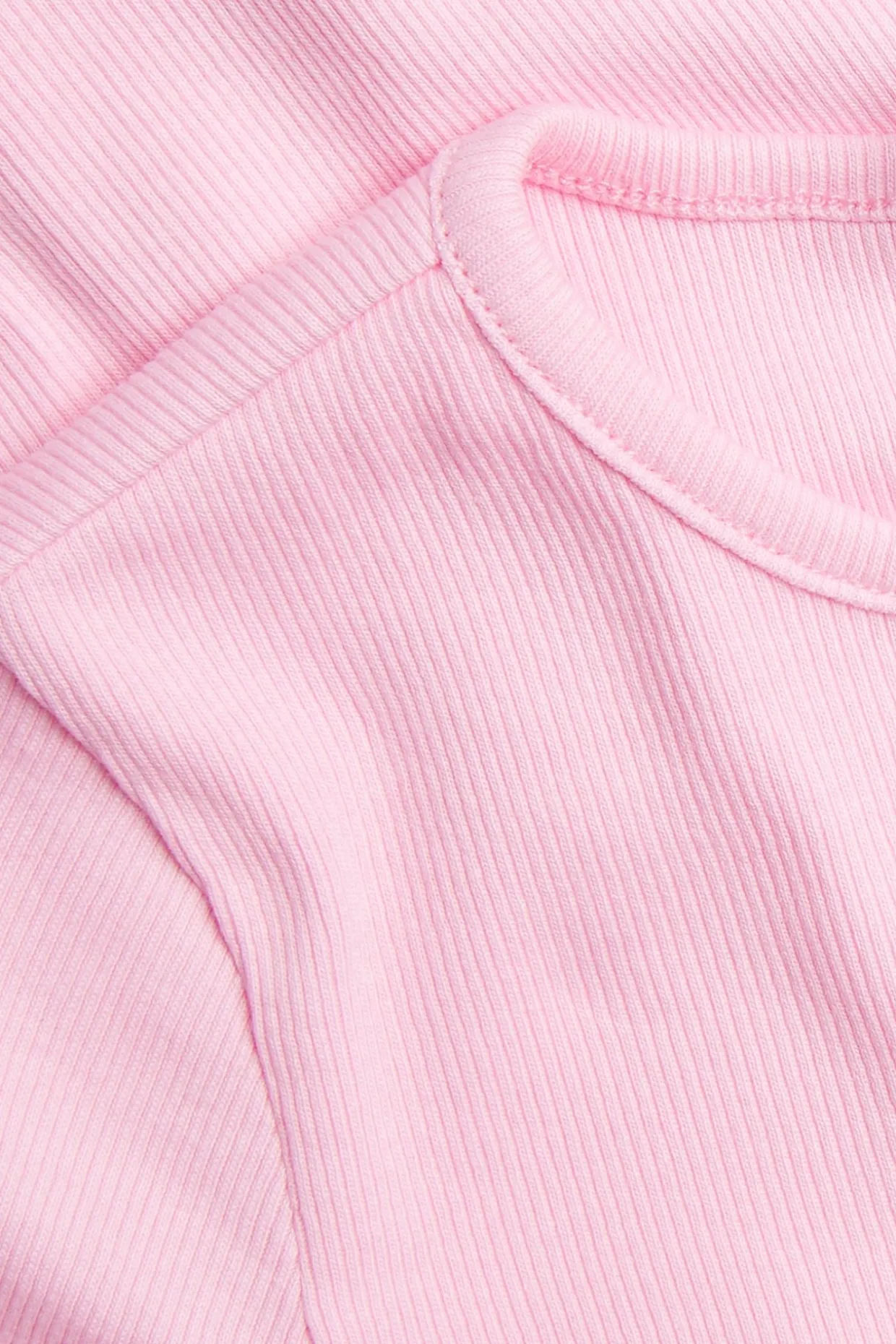 Lyhythihainen ribattu paita | Pinkki | Lapset | Kappahl