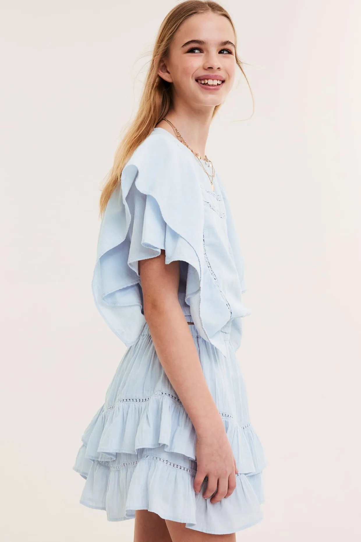 Lyhyt röyhelöhame | Sininen | Lapset | Kappahl