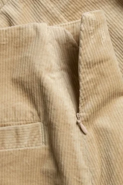Lyhyt vakosamettihame | Beige | Naiset | Kappahl
