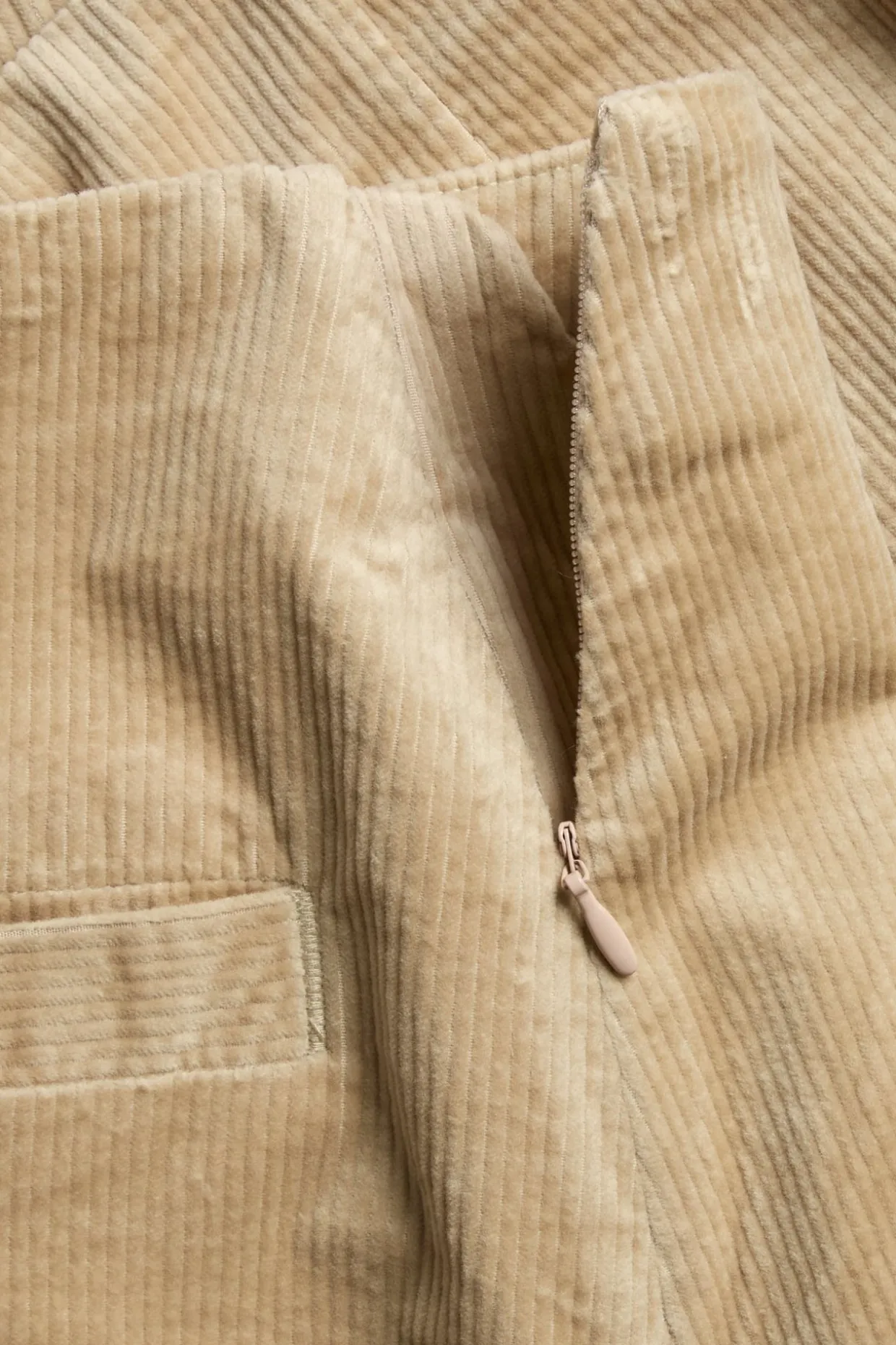 Lyhyt vakosamettihame | Beige | Naiset | Kappahl