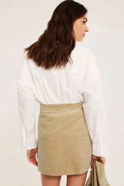 Lyhyt vakosamettihame | Beige | Naiset | Kappahl