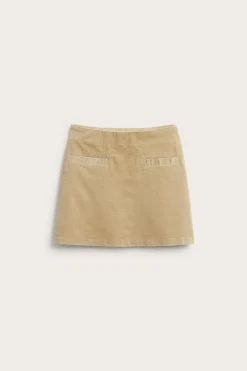 Lyhyt vakosamettihame | Beige | Naiset | Kappahl