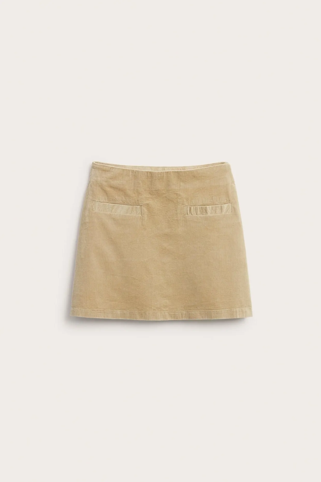 Lyhyt vakosamettihame | Beige | Naiset | Kappahl