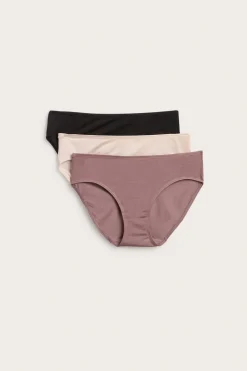 Lyocell-alushousut, 3-pack | Tummanpinkki | Naiset | Kappahl