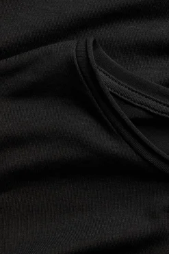 Lyocell-materiaalista valmistettu pitkähihainen t-paita | Musta | Naiset | Kappahl