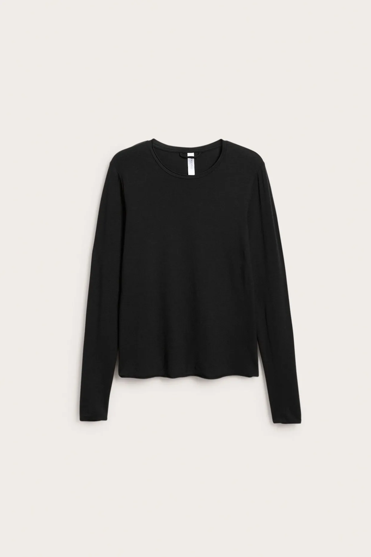 Lyocell-materiaalista valmistettu pitkähihainen t-paita | Musta | Naiset | Kappahl