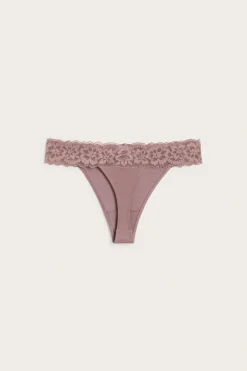 Lyocell-stringit | Tummanpinkki | Naiset | Kappahl
