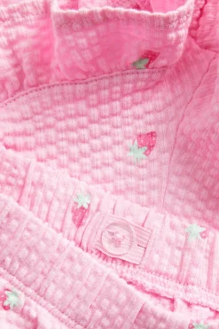 Mansikkakuvioiset shortsit röyhelöreunalla | Vaaleanpunainen | Lapset | Kappahl