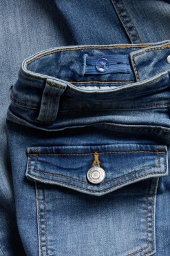Matalavyötäröiset bootcut-farkut, joissa on kaksiväriset lahkeet | Vaalea denim | Lapset | Kappahl