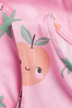 Mekko, jossa on persikka- ja mansikkakuvio | Vaaleanpunainen | Lapset | Kappahl
