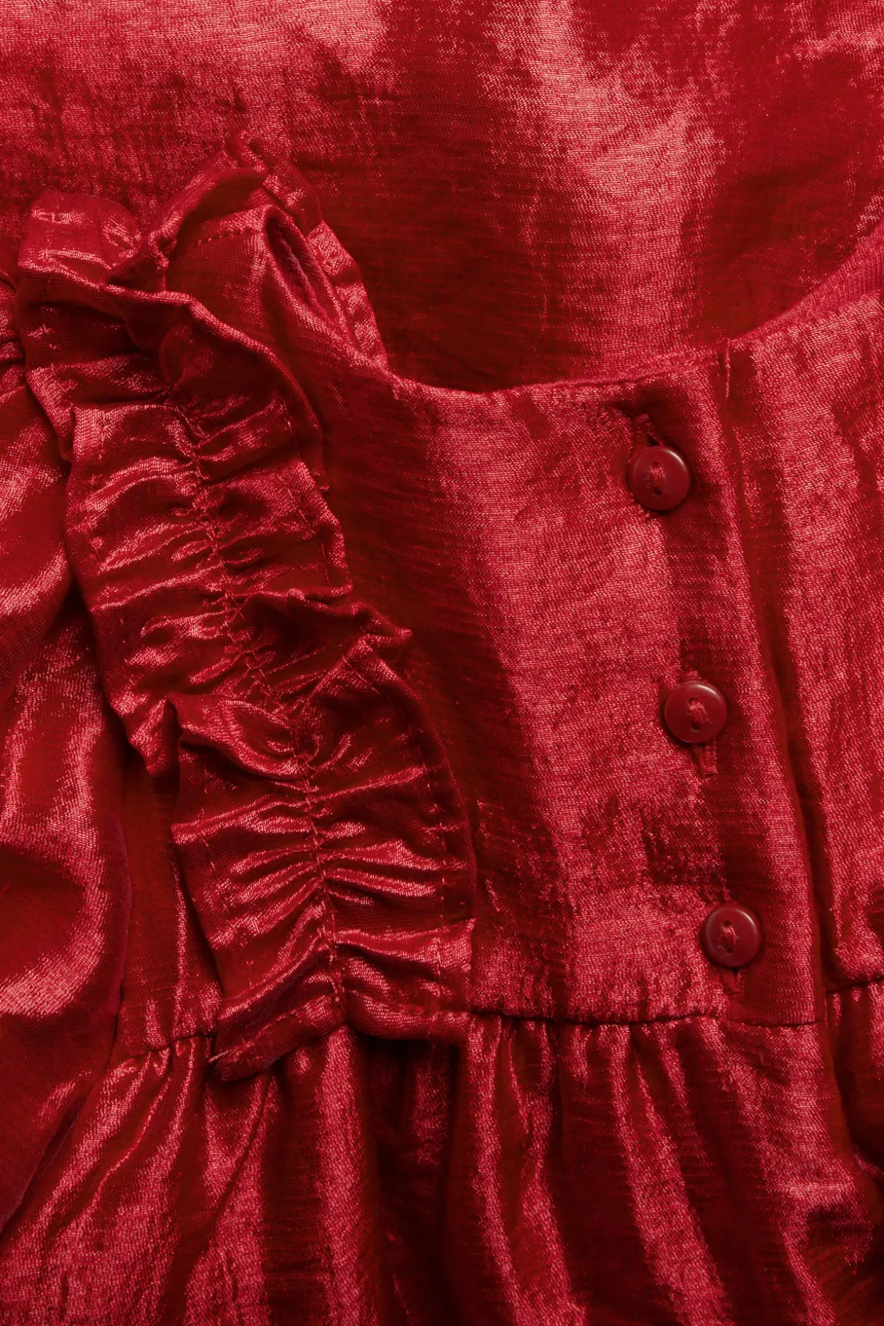 Mekko, jossa on röyhelöt | Punainen | Vauvat | Kappahl