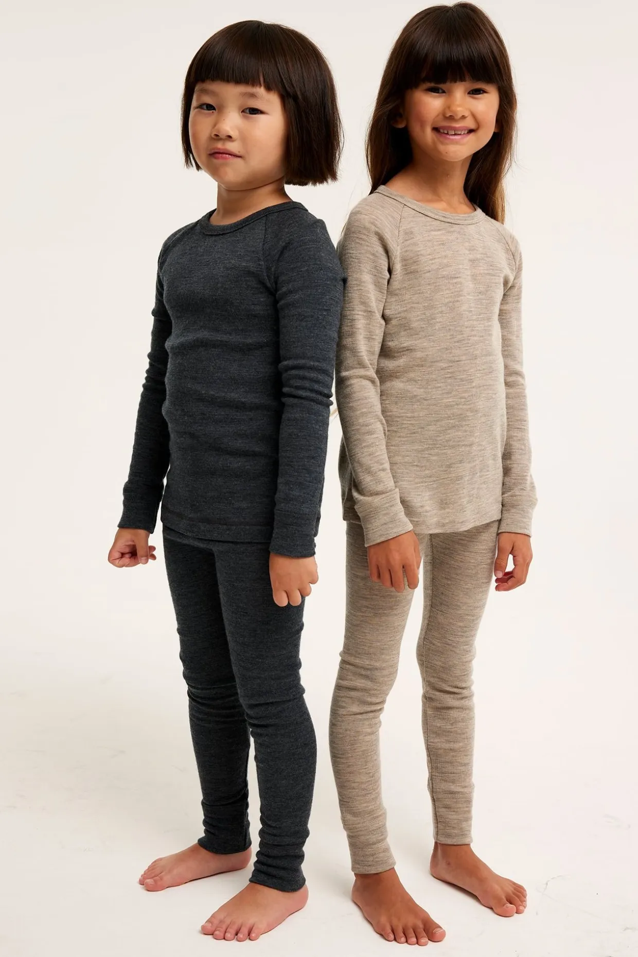 Merinovillaa oleva Kaxs-malliston aluskerrastopaita | Meleerattu beige | Lapset | Kappahl