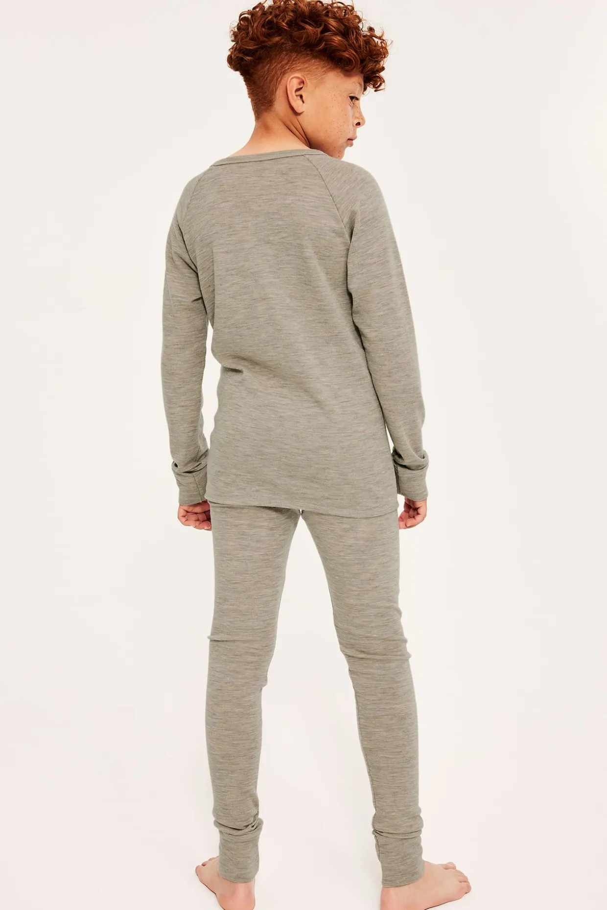 Merinovillaa olevat aluskerrastohousut | Meleerattu beige | Lapset | Kappahl
