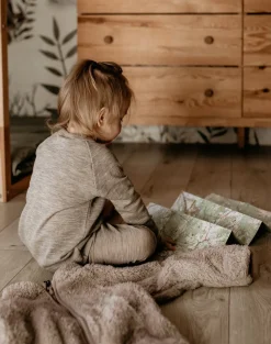 Merinovillaa olevat Kaxs-malliston aluskerrastohousut | Meleerattu beige | Lapset | Kappahl