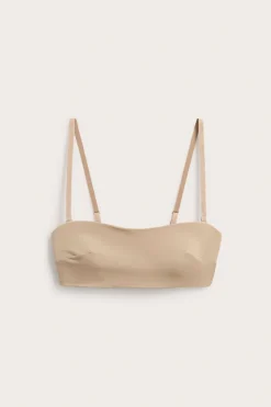 Mikromateriaalia olevat bandeau-rintaliivit | Ruskea | Naiset | Kappahl