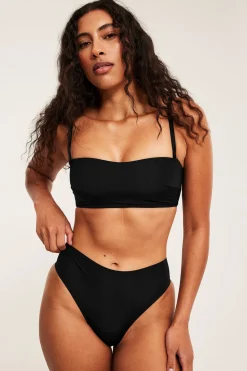 Mikromateriaalia olevat bandeau-rintaliivit | Musta | Naiset | Kappahl