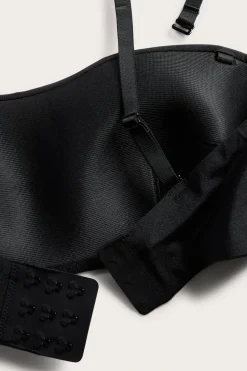 Mikromateriaalia olevat bandeau-rintaliivit | Musta | Naiset | Kappahl