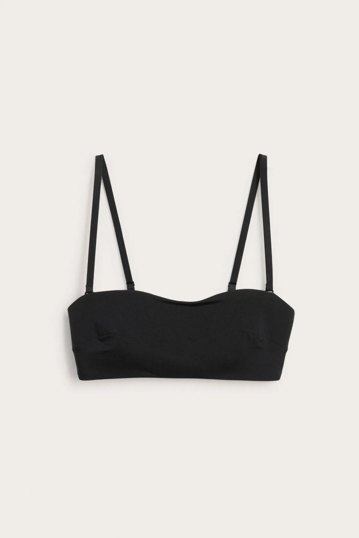 Mikromateriaalia olevat bandeau-rintaliivit | Musta | Naiset | Kappahl