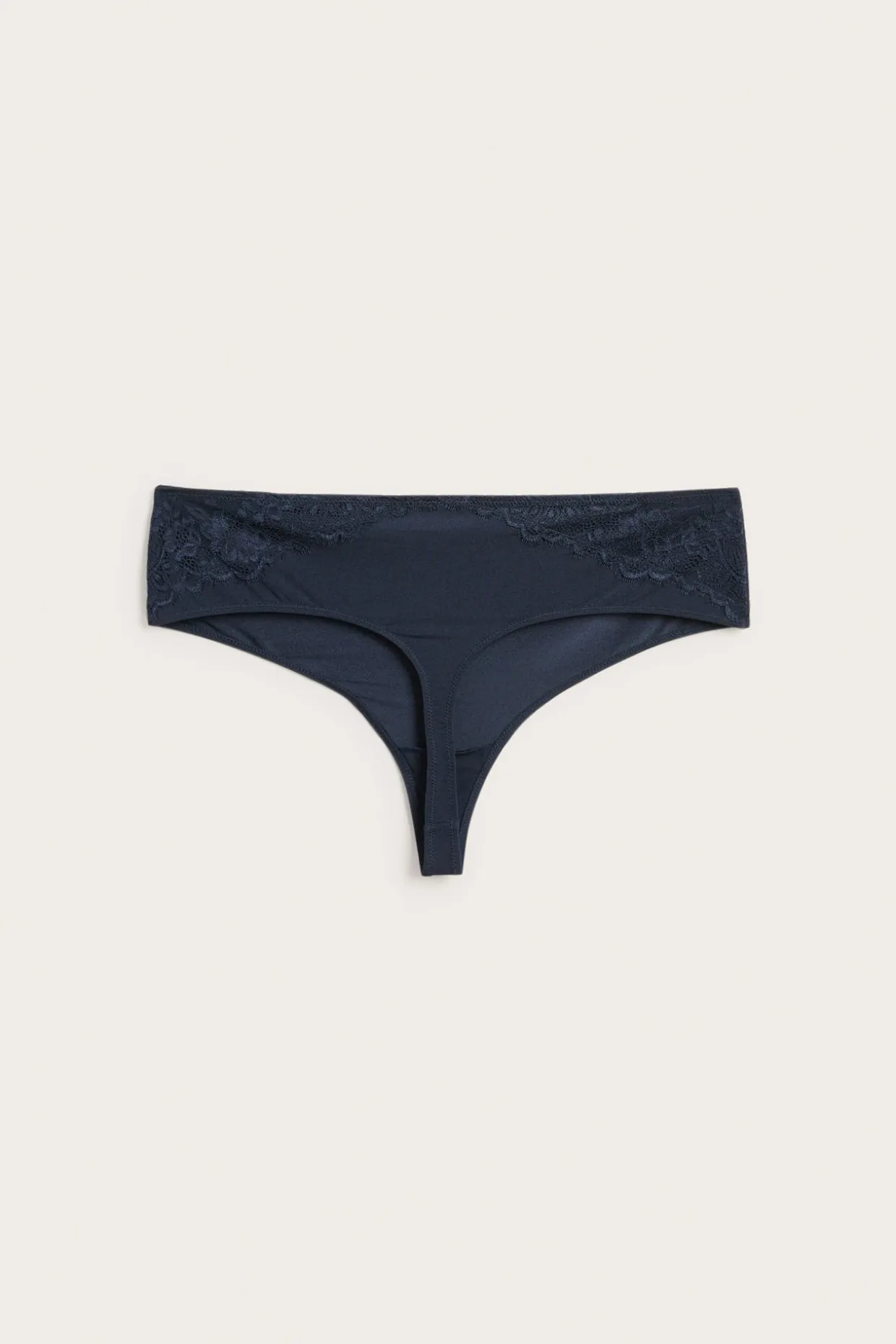 Mikromateriaalia olevat stringit | Tummansininen | Naiset | Kappahl