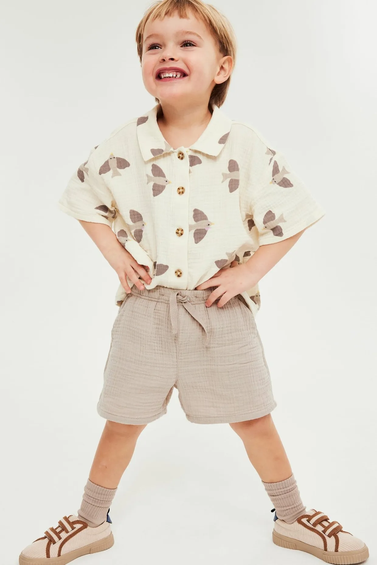 Musliinishortsit | Beige | Lapset | Kappahl