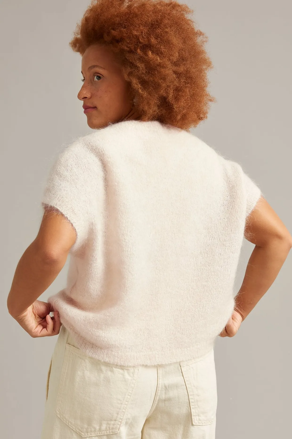 Neulepusero mohairsekoitteesta | Vaaleanbeige | Naiset | Kappahl