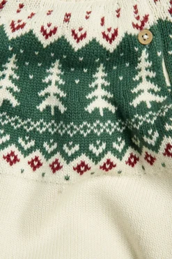Neulottu joulupusero kuusilla | Luonnonvalkoinen | Vauvat | Newbie