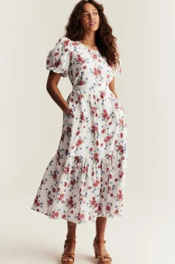 Newbie Woman -malliston kukkakuvioinen mekko | Luonnonvalkoinen | Lapset | Newbie