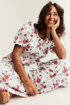 Newbie Woman -malliston kukkakuvioinen mekko | Luonnonvalkoinen | Lapset | Newbie