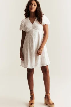 Newbie Woman -malliston mekko, jossa on brodeeraus | Luonnonvalkoinen | Lapset | Newbie