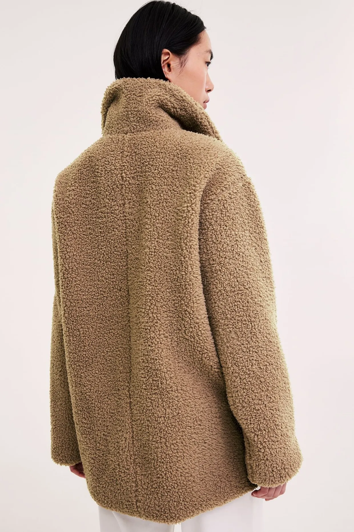 Nukkakangastakki duffel-napeilla | Beige | Naiset | Kappahl