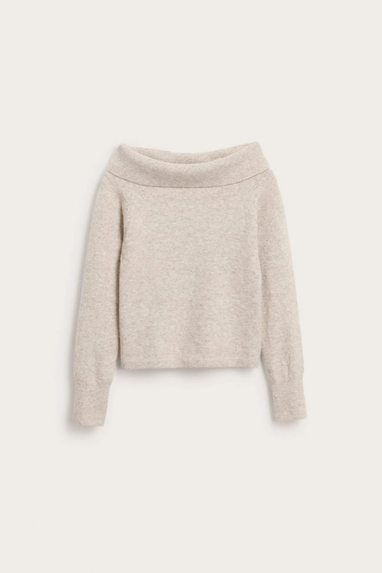 Off-shoulder-neulepusero | Meleerattu beige | Lapset | Kappahl