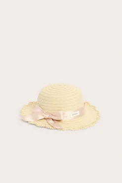 Olkihattu rusetilla | Vaaleanbeige | Vauvat | Newbie