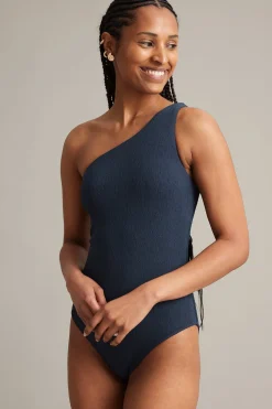 One shoulder -uimapuku | Tummansininen | Naiset | Kappahl