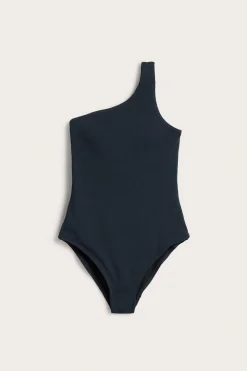One shoulder -uimapuku | Tummansininen | Naiset | Kappahl