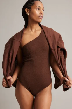 One shoulder -uimapuku | Viininpunainen | Naiset | Kappahl