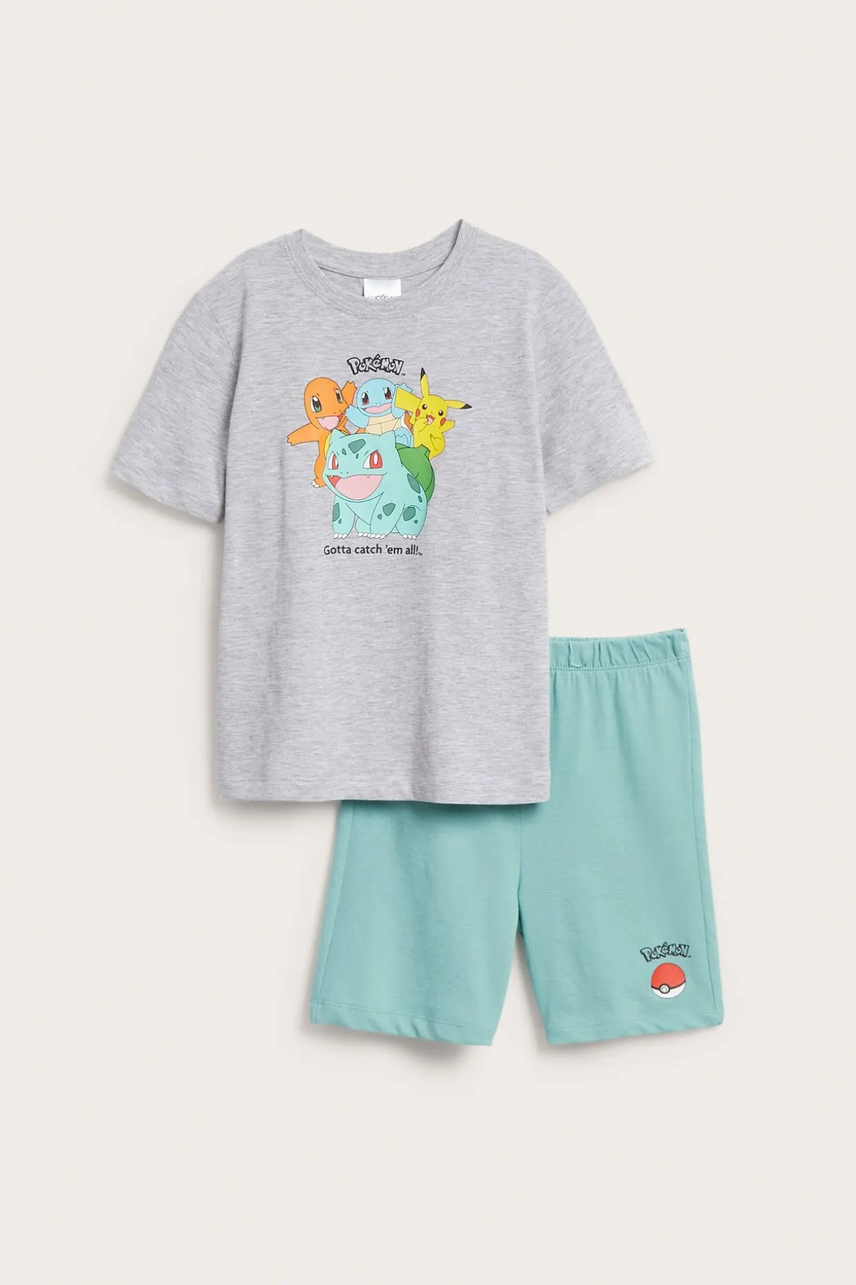 2-osainen Pokémon-pyjamasetti | Vaaleanharmaa | Lapset | Kappahl