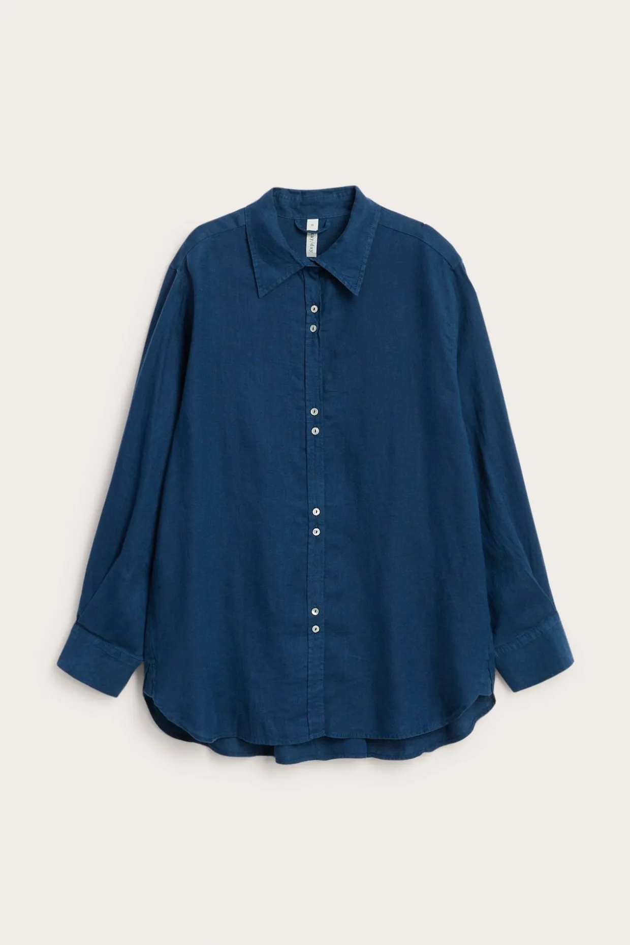 Oversized-mallinen pellavapaita | Sininen | Naiset | Kappahl