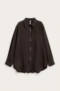 Oversized-mallinen pellavapaita | Ruskea | Naiset | Kappahl