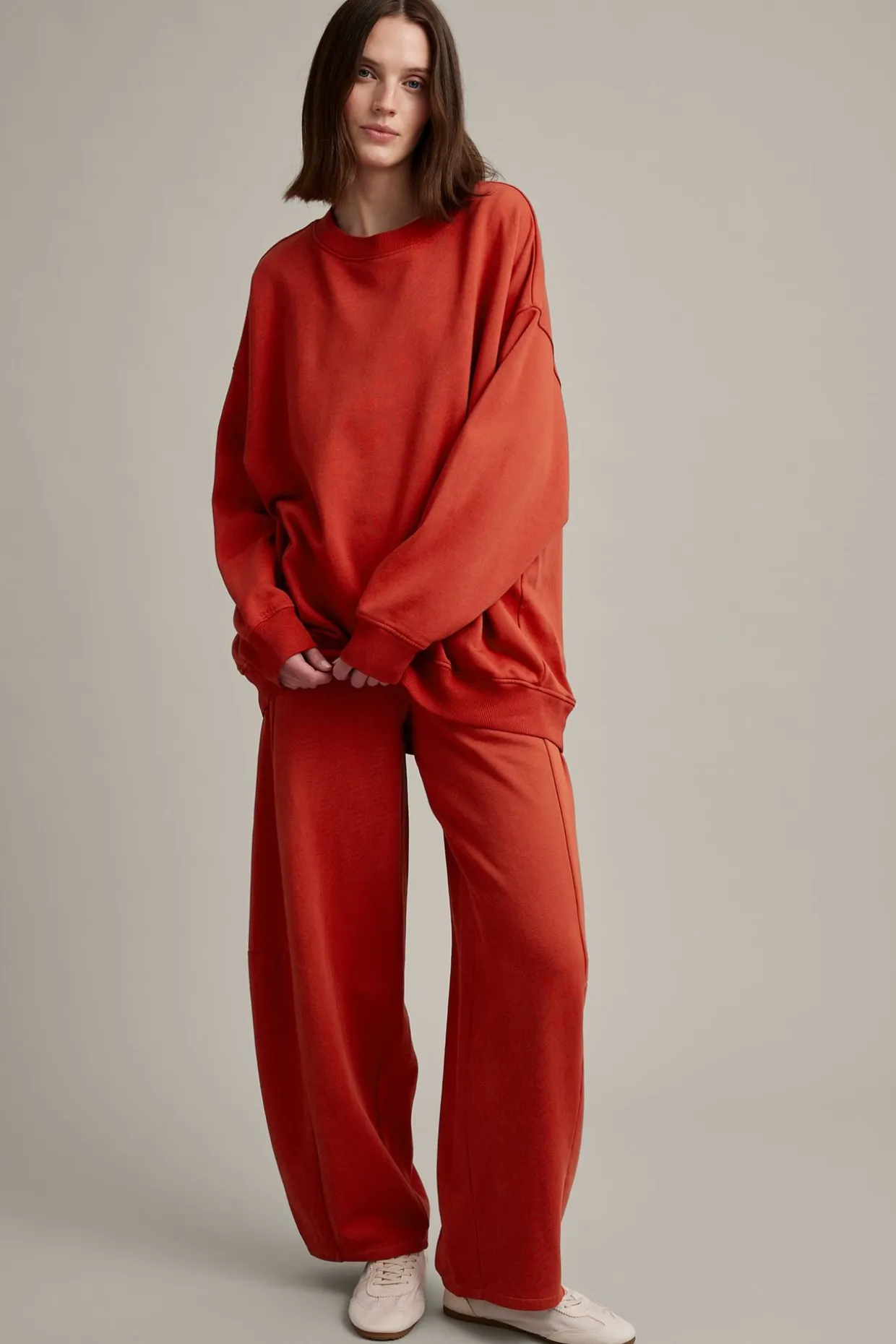 Oversized sweatshirt | Punainen | Naiset | Kappahl