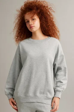 Oversized sweatshirt | Vaaleanharmaa | Naiset | Kappahl