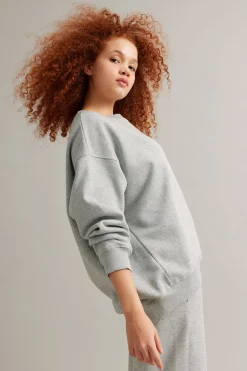 Oversized sweatshirt | Vaaleanharmaa | Naiset | Kappahl
