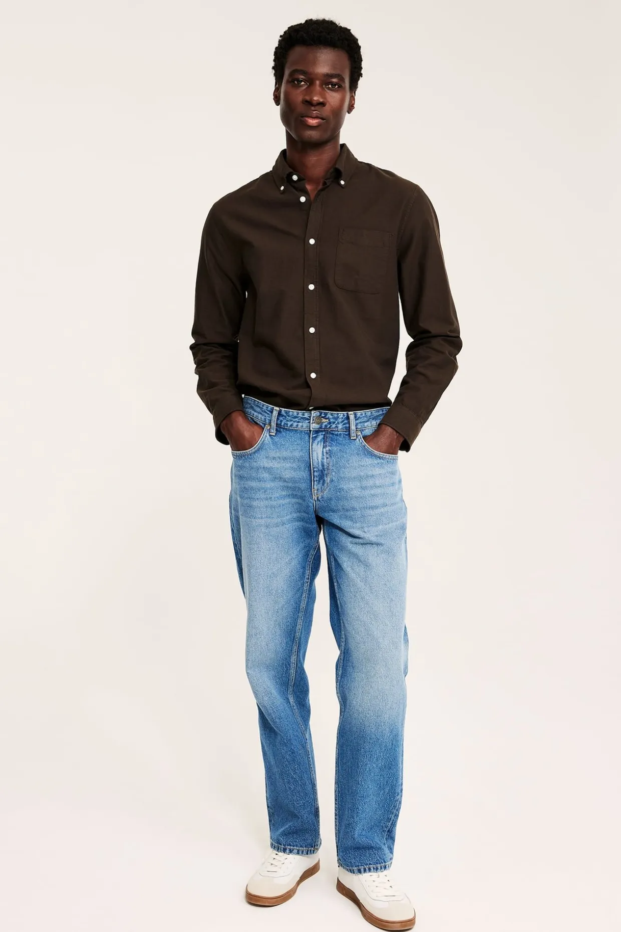 Oxfordpaita regular fit | Melaarattu ruskea | Miehet | Kappahl
